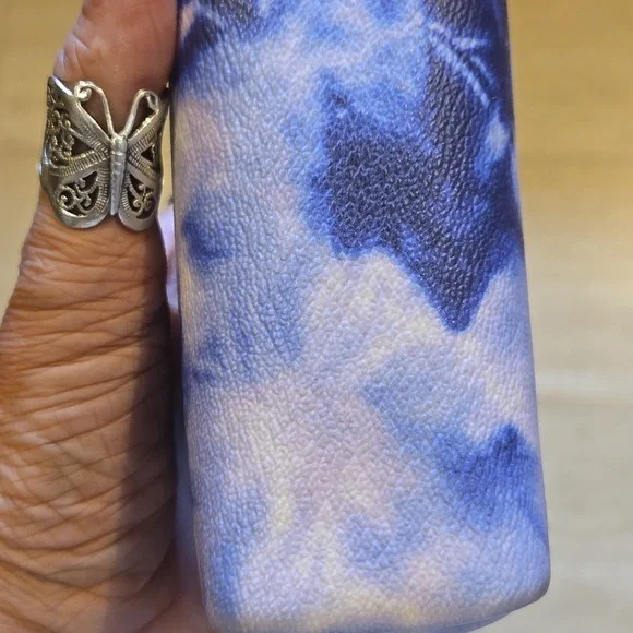 Coach Stylish Blue/Purple/White Tie-Dye Zipper Pouch - Picture 3 of 8